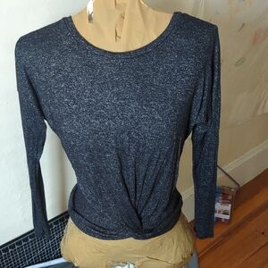 Gaze Marled Charcoal Long Sleeve Sweater